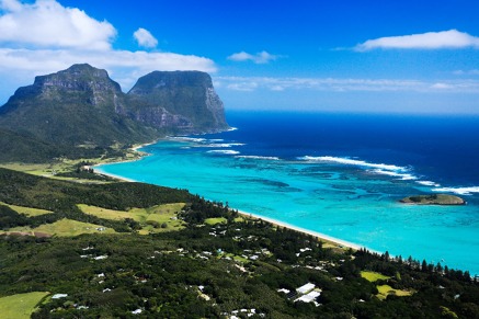Image by Elizabeth Allnutt: Mount Lidgbird and Mount Gower, Lord Howe Island, New South Wales.